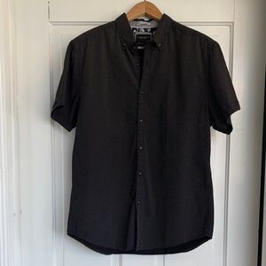 Denim & Flower Black Short-Sleeve Button-Down Shirt Men’s Size Medium